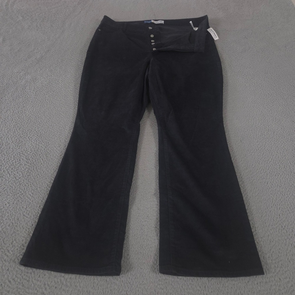 Old Navy Pants Womens 22 Kicker Boot-Cut Extra High-Rise Corduroy Button Fly NEW